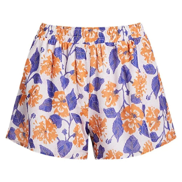 NWT WHO WHAT WEAR Drawstring Waist Resort Shorts - Pressed Floral - Size Medium - Picture 1 of 9
